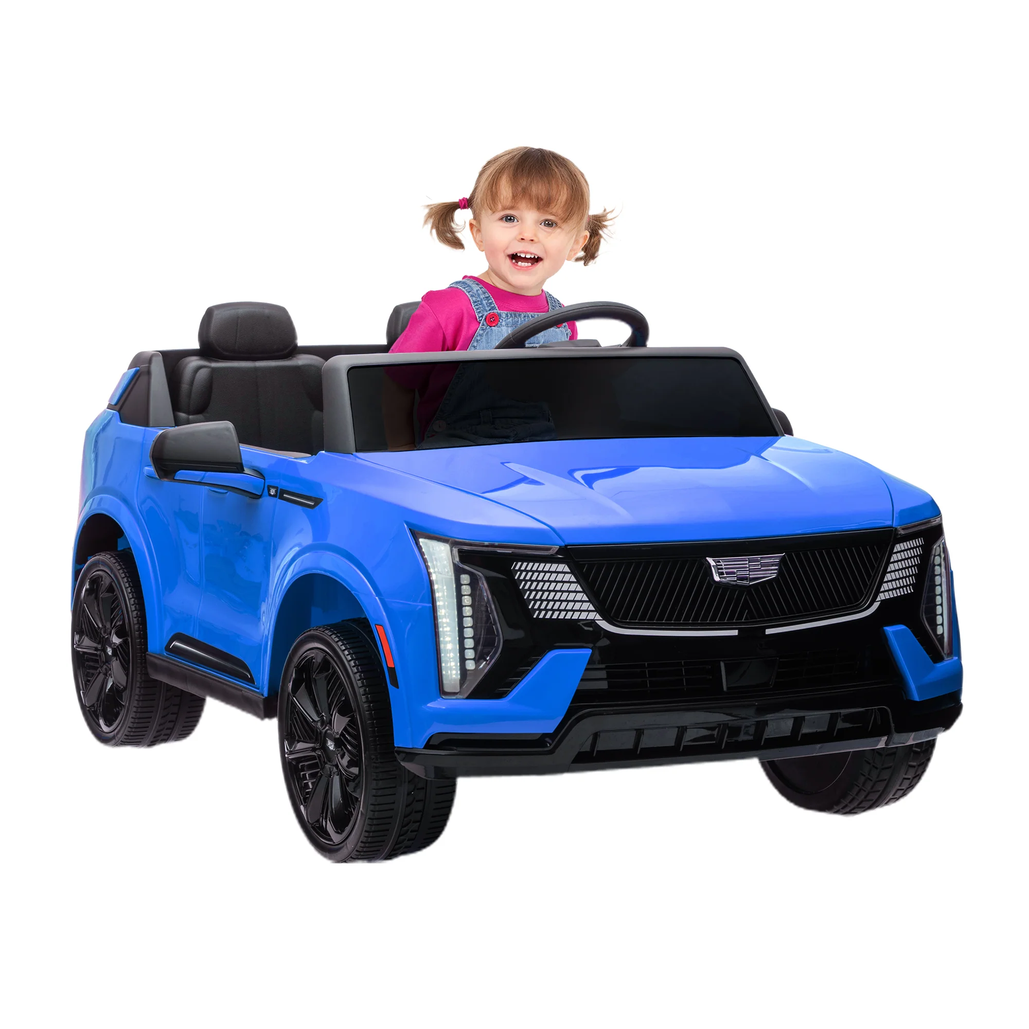 Garvee 24V Licensed Ride On Truck with Remote Control - 2 Seater Electric Car for Kids w/ Parental Remote, LED Lights & Music Player | Battery Powered Ride-On Toy Truck for Boys & Girls