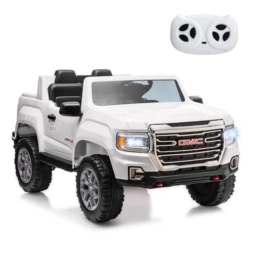 Garvee 24V 2-Seater Ride On Truck Car, Licensed GMC Battery Powered Electric Kids Car with Remote Control, LED Lights, MP3, 2 * 200W Motor, 20.5