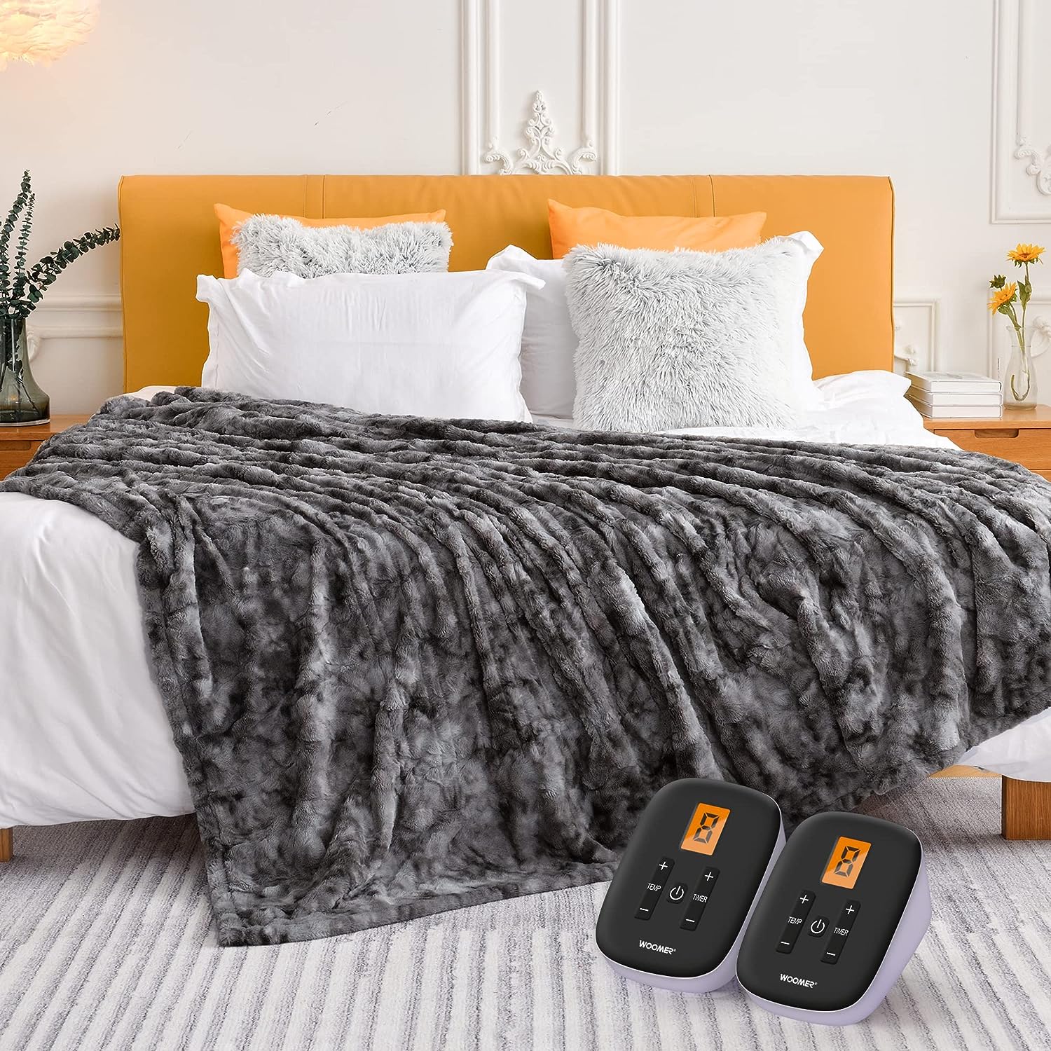 2026 WOOMER Heated Blanket King Size Electric Blanket 90′′x 100′′