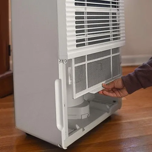 Ivation 30 Pint Energy Star Dehumidifier – Large-Capacity for Spaces Up to 2,000 Sq Ft – Includes Programmable Humidistat, Hose Connector, Auto Shutoff/Restart, Casters & Washable Air Filter (Renewed