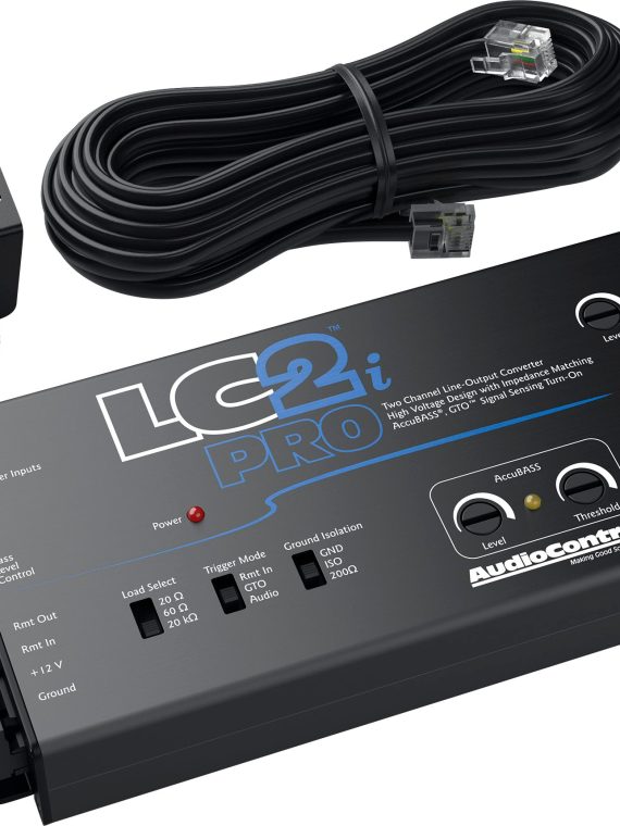 2026 AudioControl – 2-Channel Active Line Output Converter with AccuBASS and Subwoofer Control – Black