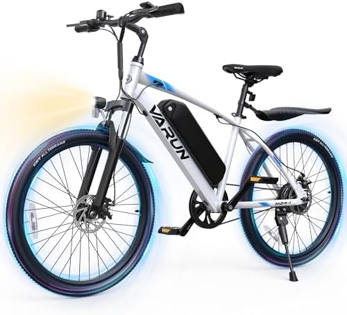 2026 VARUN Electric Bike for Adults  350W 20MPH Commuter Ebike with 36V Removable Battery  24” Electric Mountain Bike with Front Fork Suspension and Dual Disc Brakes