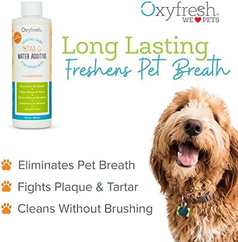 2026 Oxyfresh Premium Pet Dental Care Solution Pet Water Additive: Best Way to Eliminate Bad Dog Breath and Cat Bad Breath – Fights Tartar & Plaque – So Easy  Just Add to Water! Vet Recommended 128 oz.