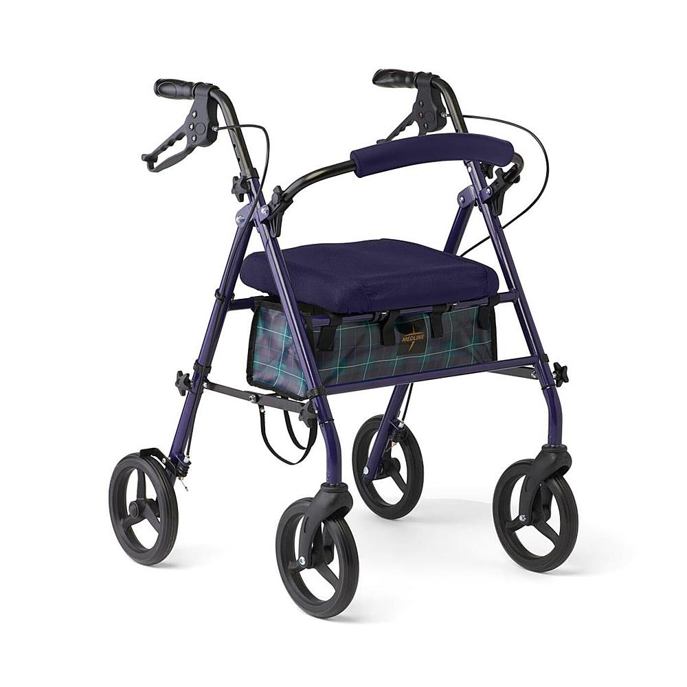 2026 Medline – Sleek Steel Rollators with Microban, 300lb Weight Capacity – Navy