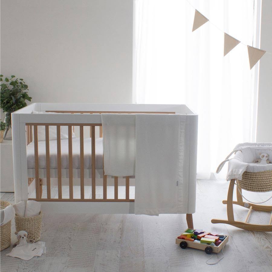 Bubba Blue Bamboo Cot Waffle Blanket - White