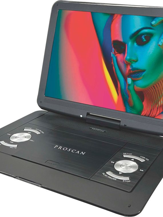 2026 Proscan – 13.3′′ Portable DVD Player – Black