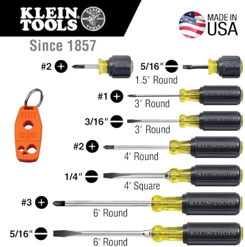 2026 Klein Tools 80021 Tool Set  Screwdriver and Nut Driver Tool Kit with Assorted Tips  Magnetizer / De-Magnetizer  16-Piece  Home Improvement