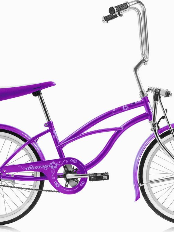 2026 Micargi HERO 20 Beach Cruiser Coaster Brake Single Speed with Banana Seat Stainless Steel Spokes One Piece Crank Alloy Rims 36H Color: Purple