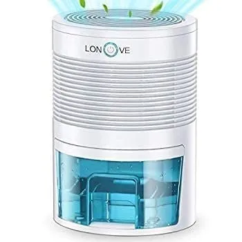 Dehumidifier – 2000 Cubic Feet (185 Sq ft) Small Dehumidifiers for Home Bedroom Bathroom Basement Closet RV Camper, 800ml (27 oz) Full Auto-Off Portable Electric Mini Dehumidifier for Space