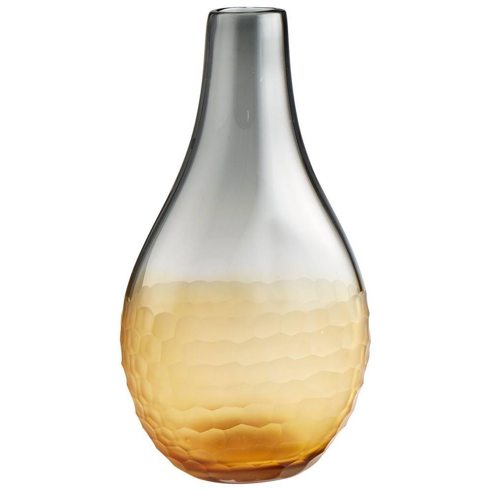 15.25 inch Large Liliana Vase Amber/Smoked Finish - Bailey Street Home - 182-Bel-1907969, Yellow