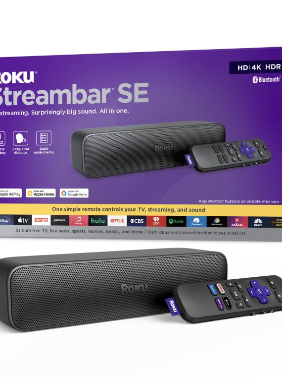2026 Roku Streambar SE | 2-in-1 TV Soundbar with Built-in Streaming, Premium Speakers, & Enhanced Speech Clarity – Black