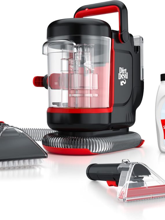 2026 Dirt Devil Portable Spot Compact Carpet Cleaner for Carpet & Upholstery  Powerful Suction with Versatile Tools  Pet Stain Remover  Carpet Shampooer  FD13000  Black