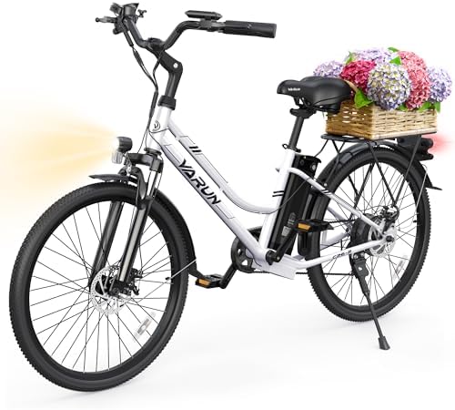 2026 VARUN Electric Bike for Adults – 500W Electric Bicycle Up to 40 Miles  Removable Battery  7-Speed  and Shock Absorber  Stylish 26′′ Ebike Suitable for Commuting