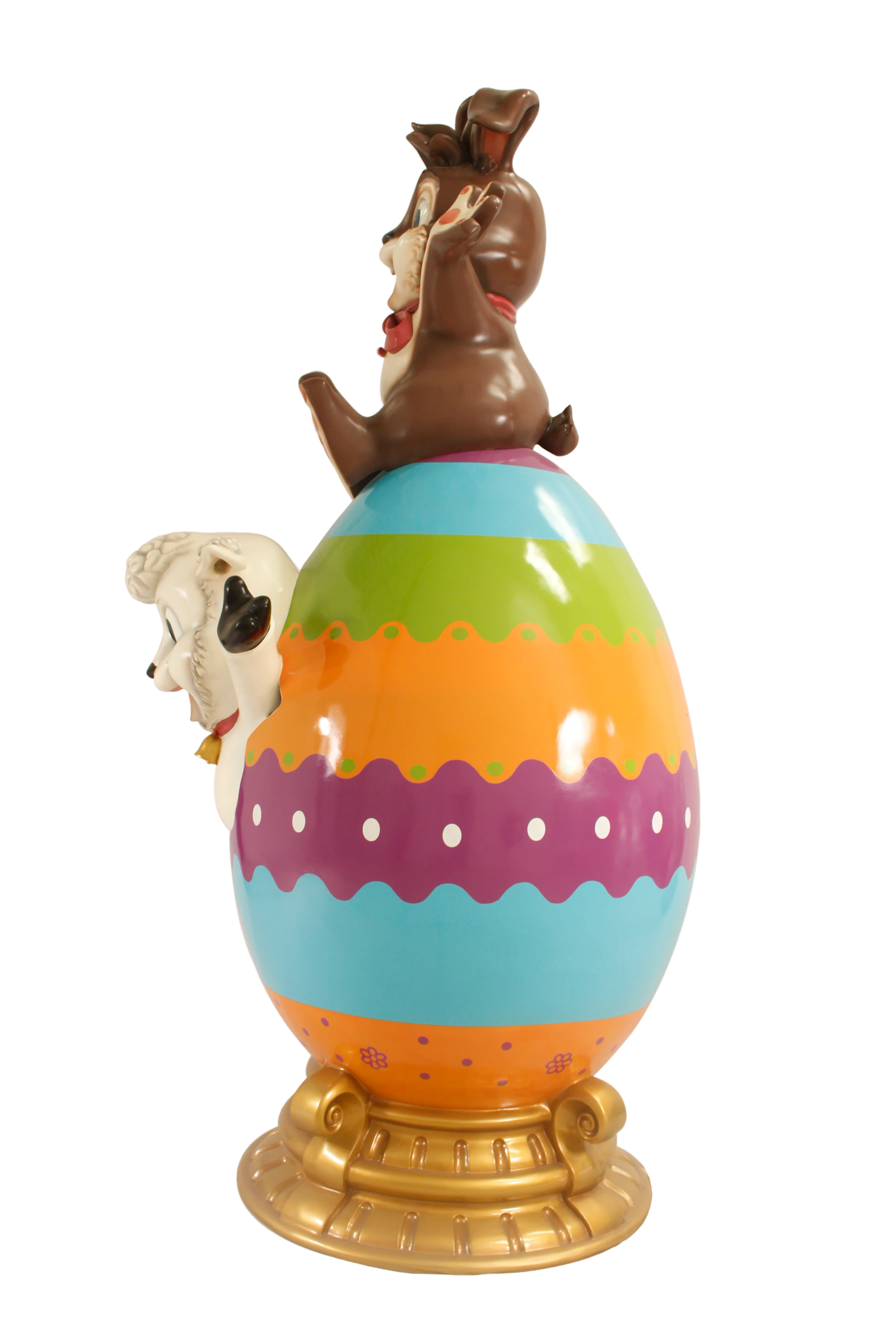 Easter Egg with Lamb and Bunny