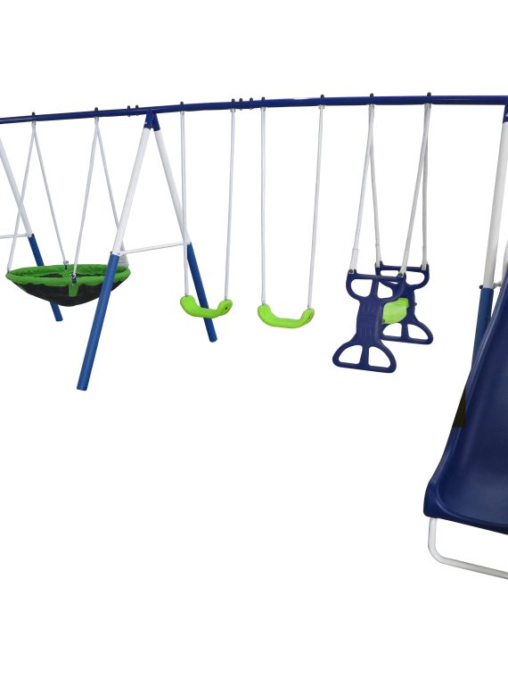 2026 XDP Recreation All Star Playground Metal Swing Set for up to 7 Children