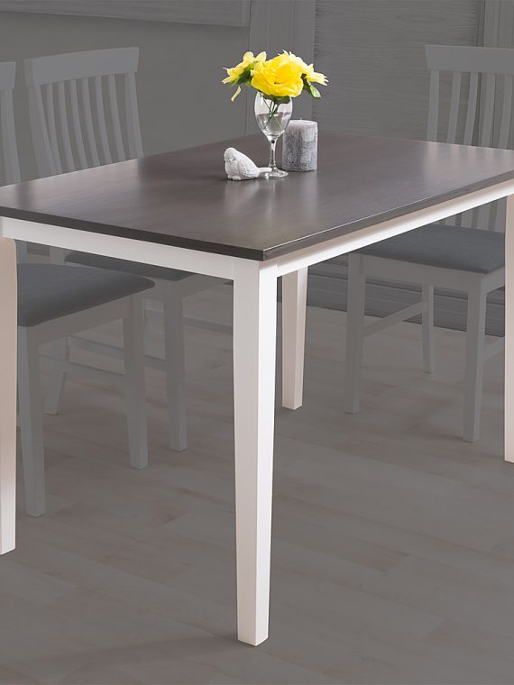 2026 CorLiving – Michigan Two Tone White and Gray Dining Table – White/Gray