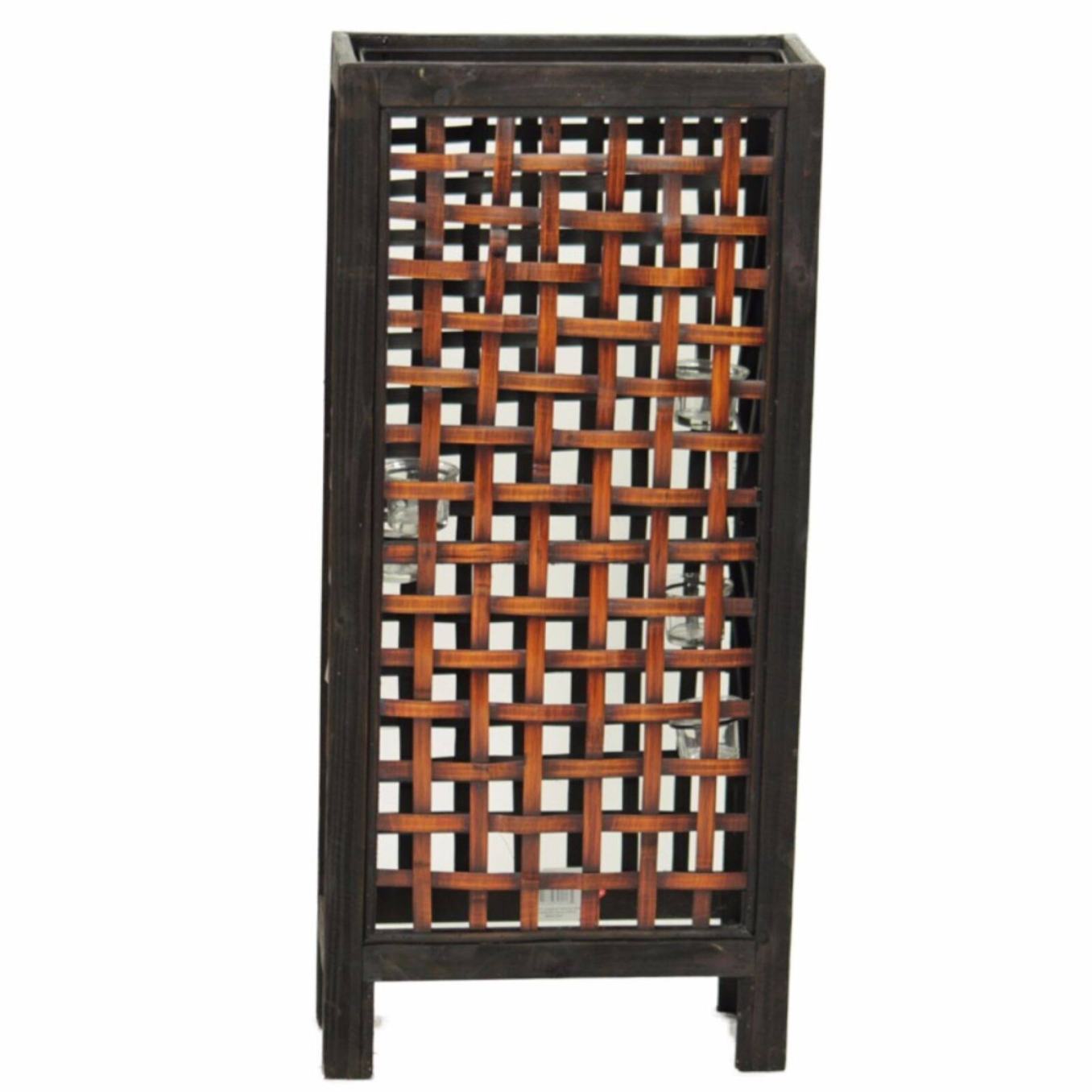Benzara Vintage Look Bamboo Lantern, Brown