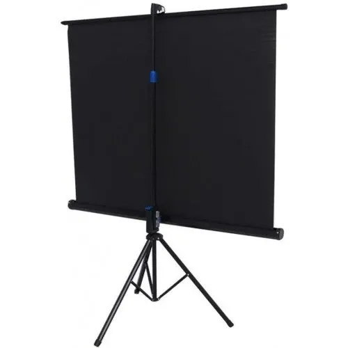 Quisilife Portable Projector Screen Mobile Collapsible Projection Screen with Stand – 4:3 HD Anti-Crease Outdoor/Indoor Movies Screen for Home Theater Cinema (Color : Black, Size : 84inch)