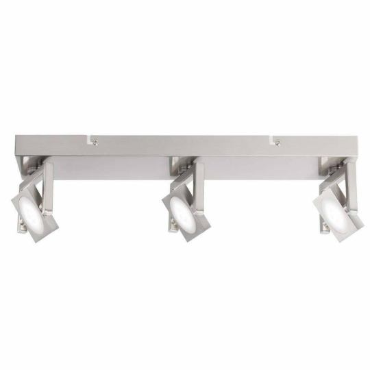 2026 Aztec 3-Light Satin Nickel LED Rail/Flush Mount Fixture