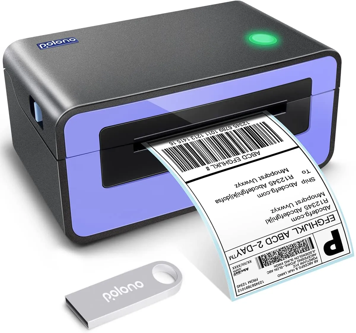 Polono Label Printers - 150mm/s 4x6 Thermal Label Printer