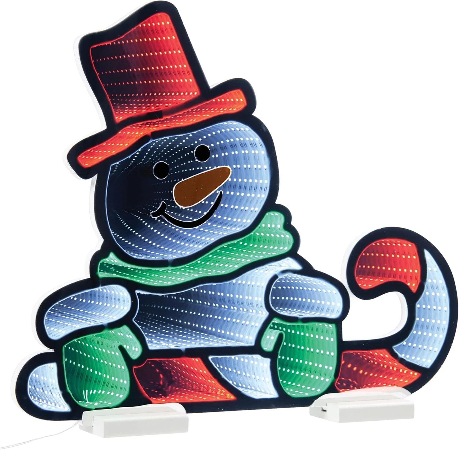Snowman w/Candy Cane Infinity Light, 21.5