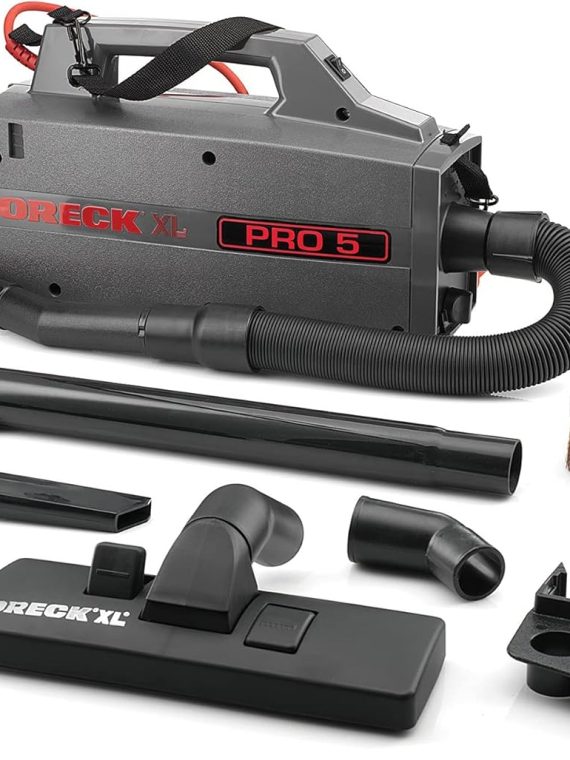 2026 Oreck Commercial XL Pro 5 Super Compact Canister Bagged Vacuum Cleaner with Attachments  Lightweight with Extended Cleaning Reach  Portable Professional Grade  BB900-DGR  Black