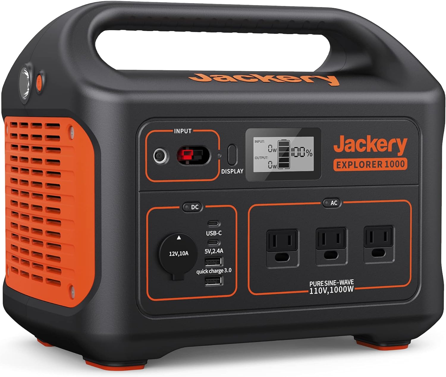 2026 Jackery Explorer 1000 Portable Power Station, 1002Wh Capacity with 3x1000W AC Outlets