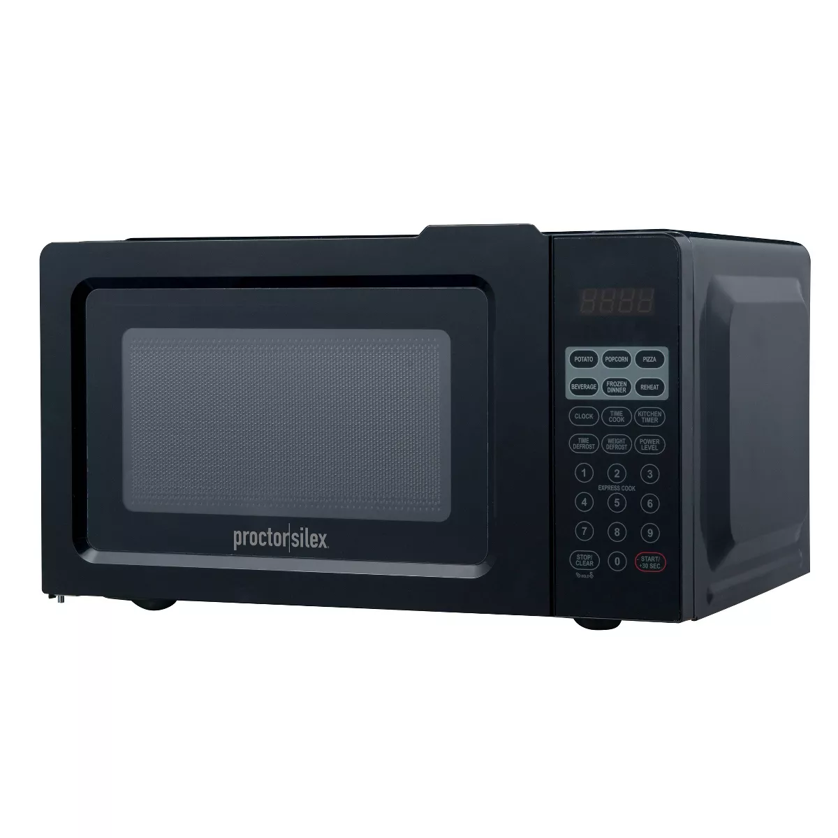 2026 Proctor Silex 700W Countertop Microwave, 0.6 Cu. Ft, Black, Green LED Display, 10 Power Levels