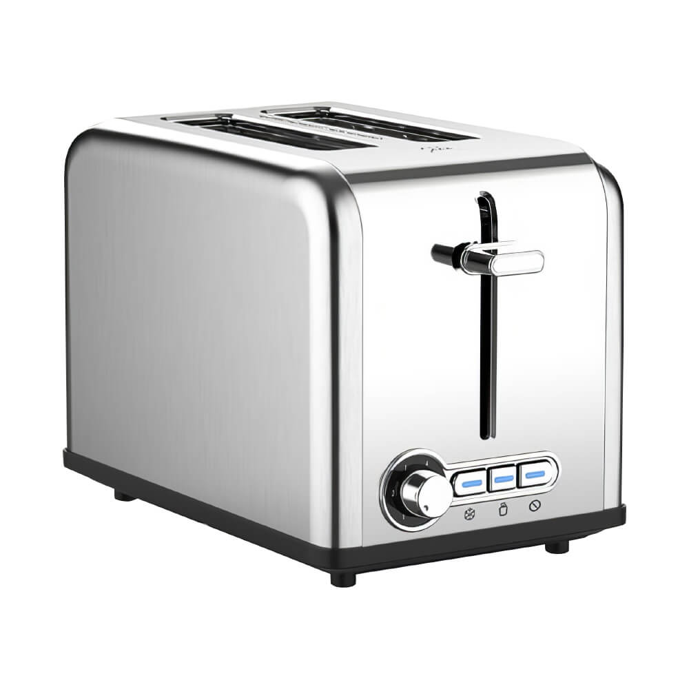 2-Slice Stainless Steel Toaster with 6 Shade Settings and Extra-Wide Slots