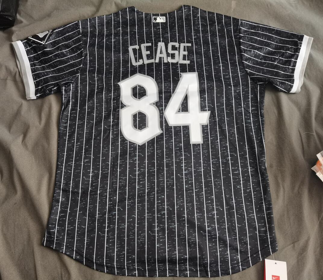 Men's Chicago White Sox Dylan Cease #84 Black Replica Baseball Jersey