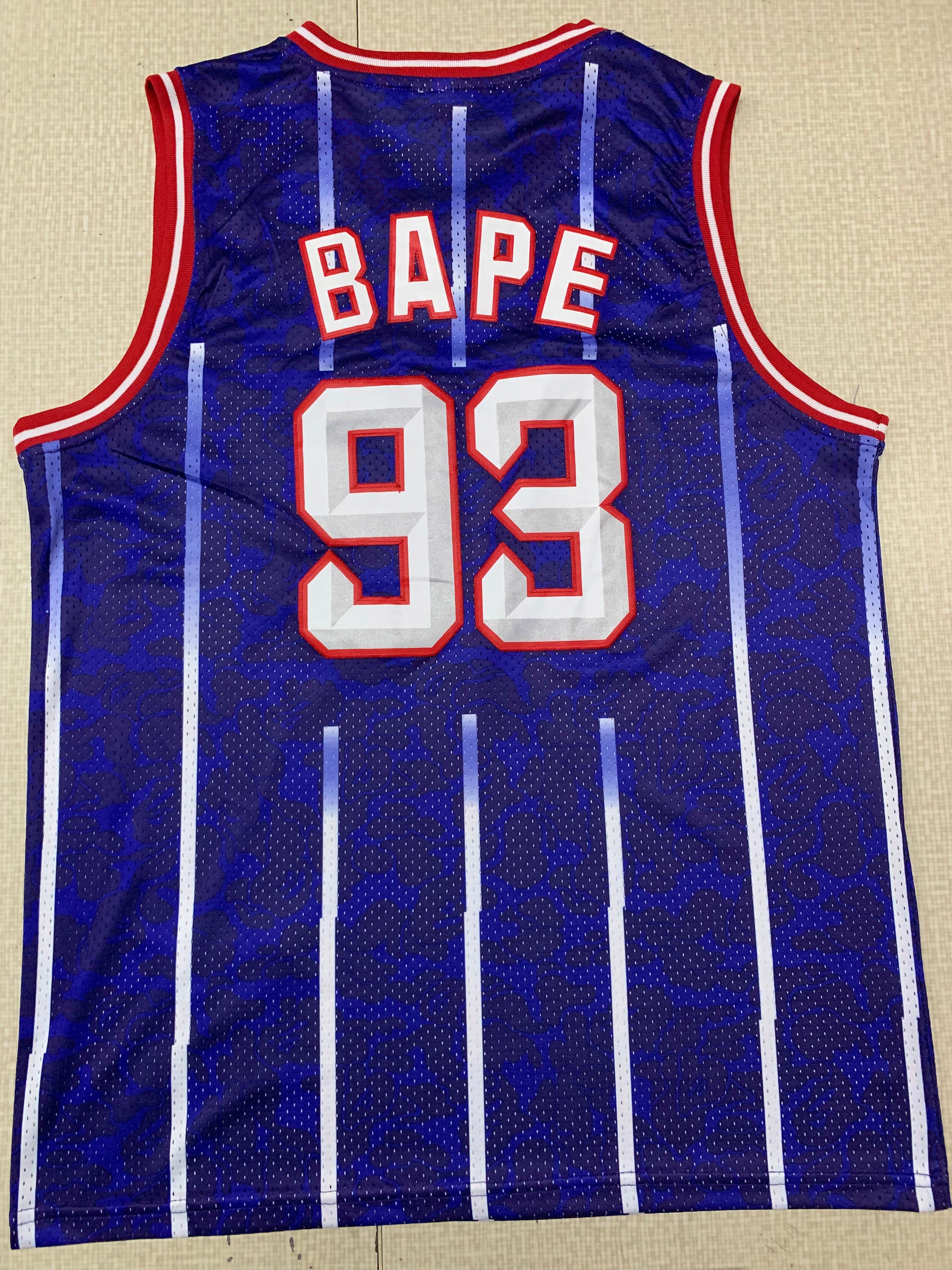 Rockets X Bape #93 NBA Blue Classics Jersey