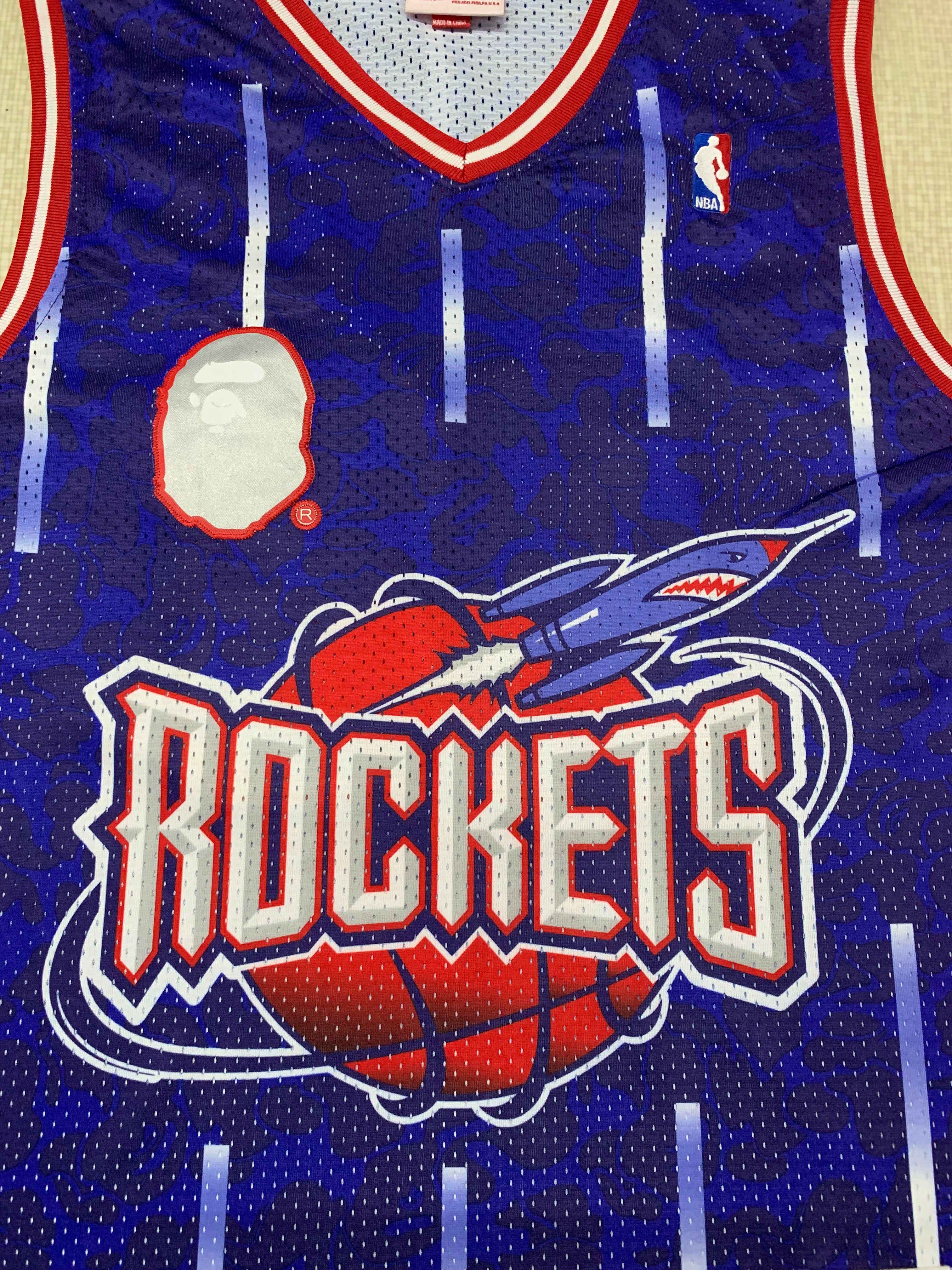 Rockets X Bape #93 NBA Blue Classics Jersey