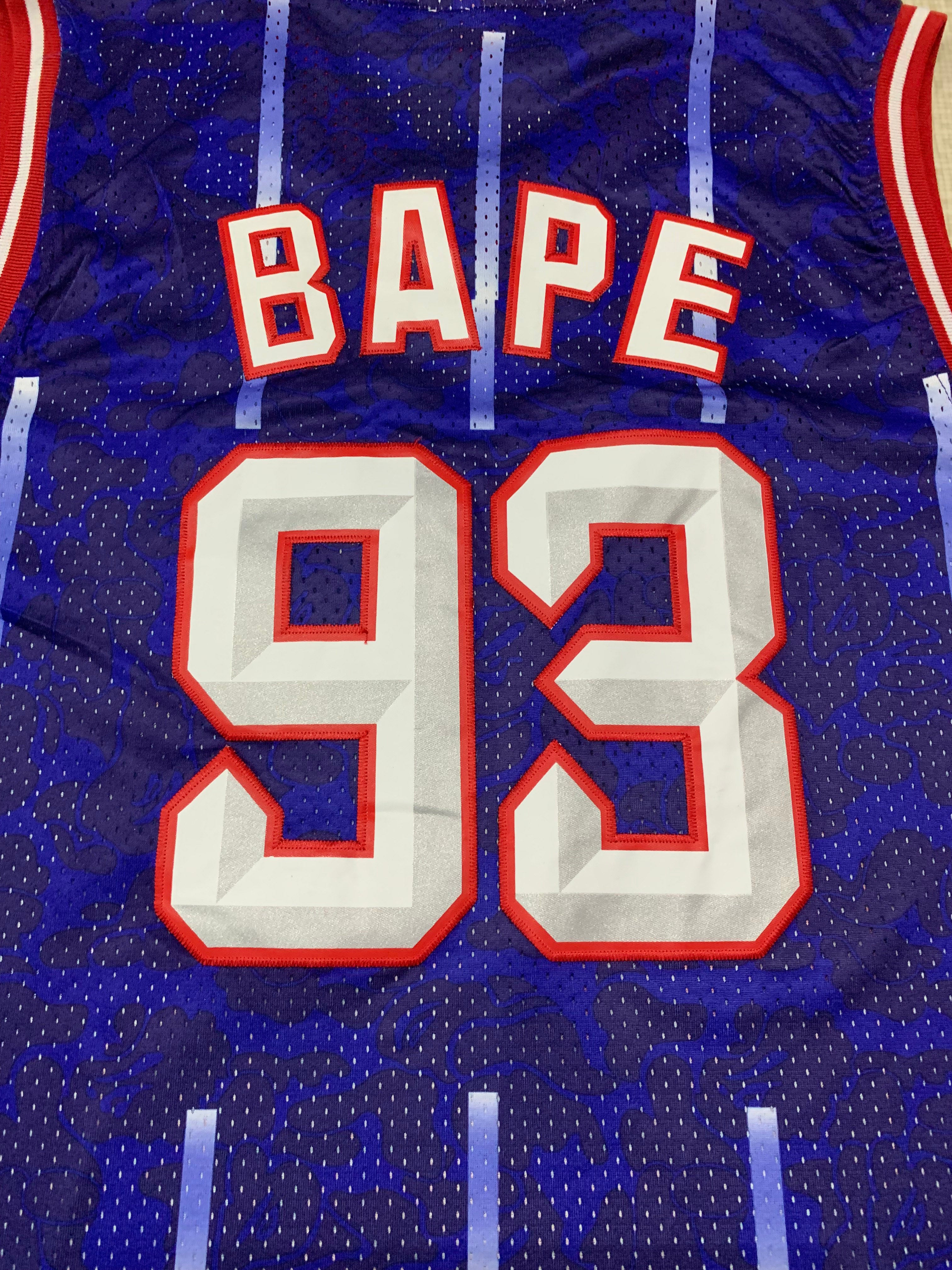 Rockets X Bape #93 NBA Blue Classics Jersey