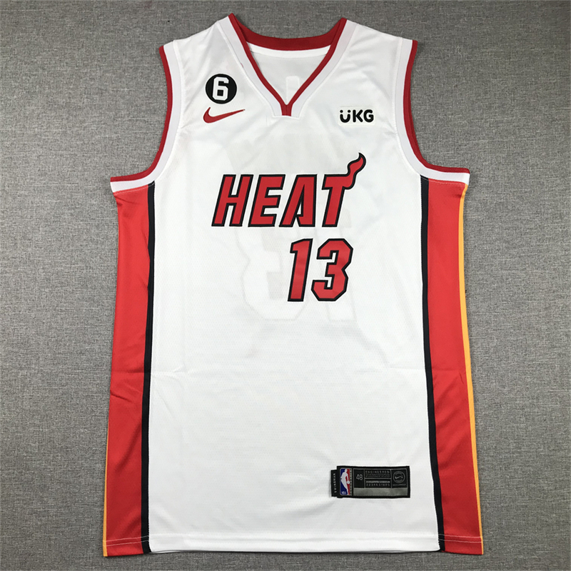 Men's Miami Heat Bam Adebayo #13 White 2022/23 Swingman Jersey - Association Edition