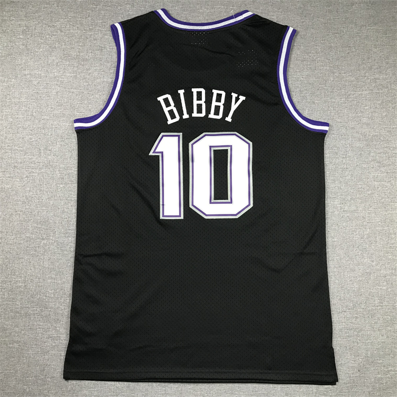 Men's Sacramento Kings Domantas Sabonis #10 Black Hardwood Classics Swingman Jersey