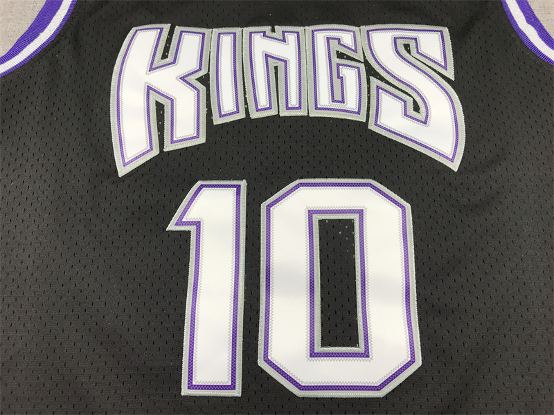 Men's Sacramento Kings Domantas Sabonis #10 Black Hardwood Classics Swingman Jersey