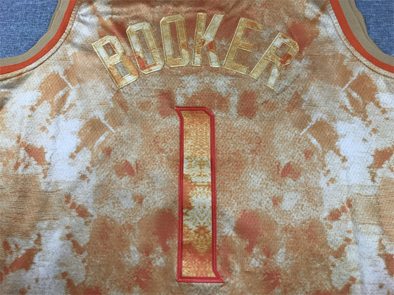 Men's Phoenix Suns Devin Booker #1 Orange Select Series Swingman Jersey