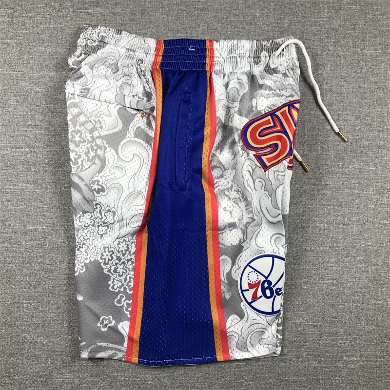 Men's Philadelphia 76ers Gray Year of the Tiger Edition Pocket Shorts