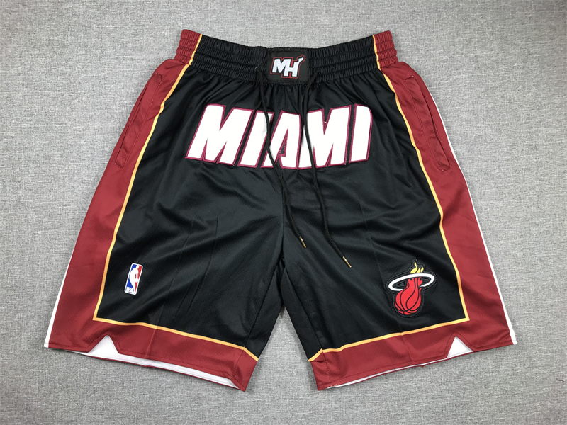 Men's Miami Heat Black Pocket Shorts