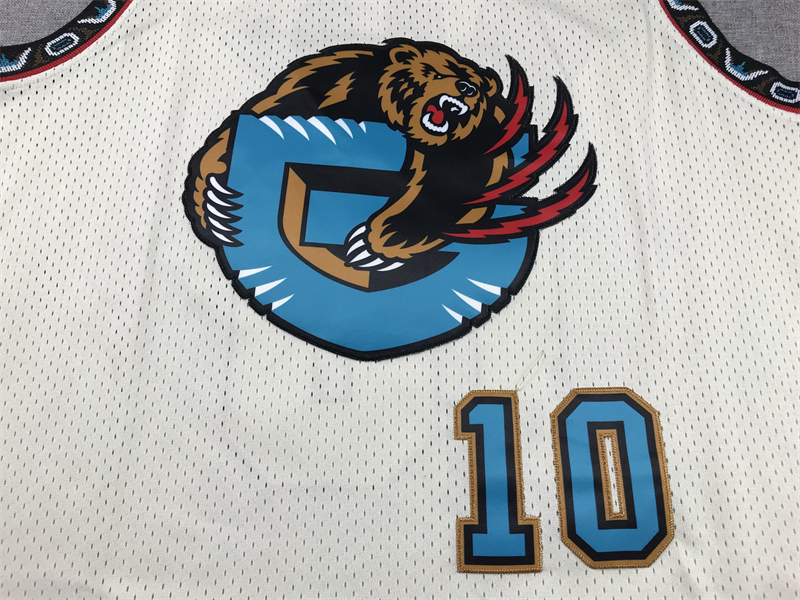 Men's Memphis Grizzlies Mike Bibby #10 Cream Hardwood Classics Swingman Jersey