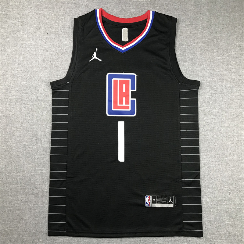 Men's LA Clippers James Harden #1 Black Swingman Player Jersey
