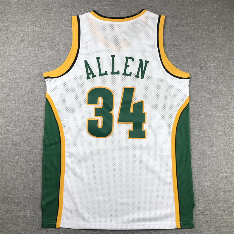 Men's Seattle SuperSonics Ray Allen #34 White 2006-2007 Swingman Jersey