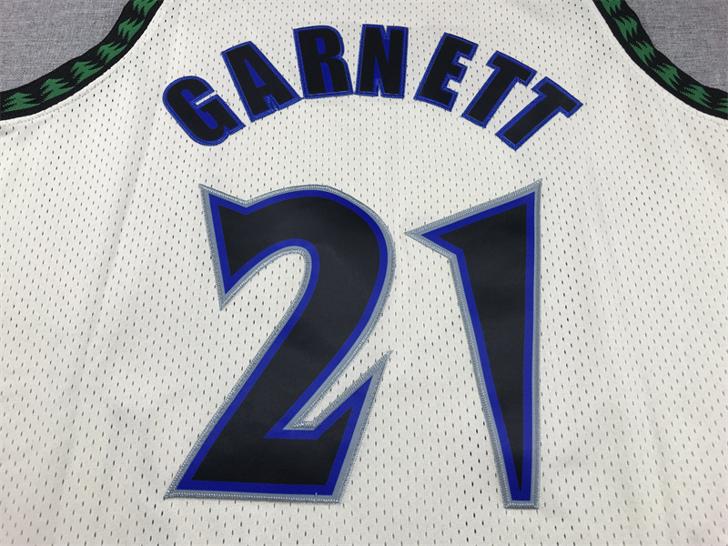 Men's Minnesota Timberwolves Kevin Garnett #21 Cream Hardwood Classics Swingman Jersey
