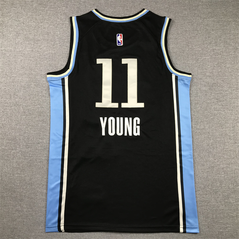 Men's Atlanta Hawks Trae Young #11 Black 2023/24 Swingman Jersey - City Edition