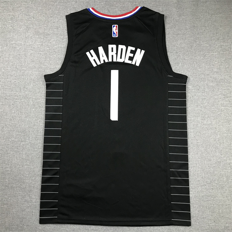 Men's LA Clippers James Harden #1 Black Swingman Player Jersey