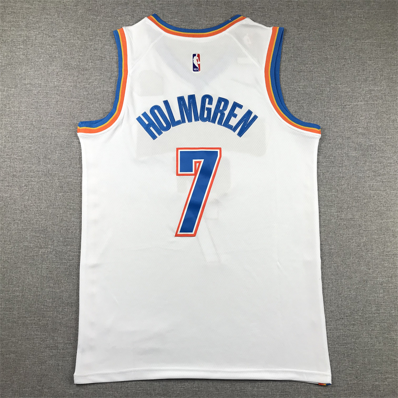 Men's Oklahoma City Thunder Chet Holmgren #7 White Swingman Jersey - Association Edition