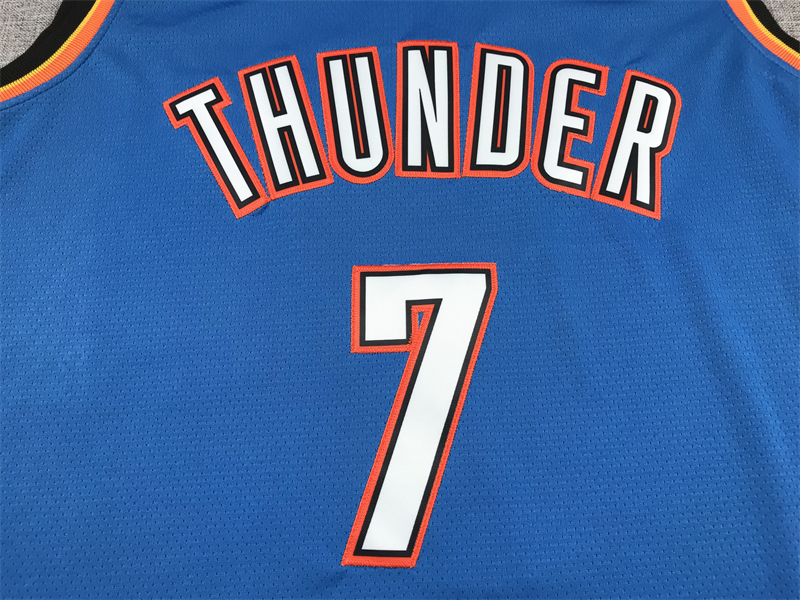 Men's Oklahoma City Thunder Chet Holmgren #7 Blue Swingman Jersey - Icon Edition