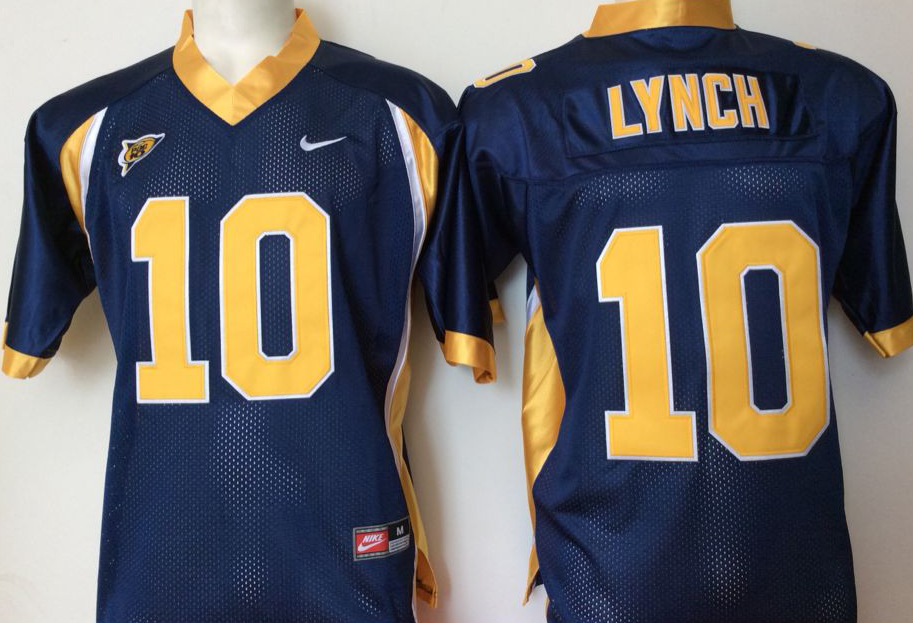 Men's California Golden Bears Marshawn Lynch #10 Navy Player Game Jersey