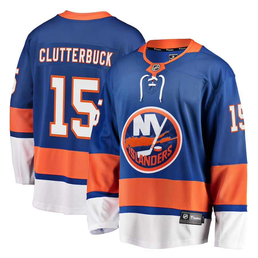 Men's New York Islanders Cal Clutterbuck #15 Royal Player Game Jersey