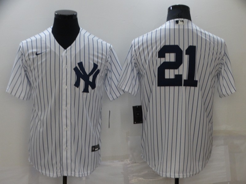 Men's New York Yankees Paul O��Neill #21 White Replica Player Name Jersey